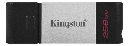 Pendrive Kingston Datatraveler 80 256gb Usb Type-c Dt80/256g Color Gris Tapa