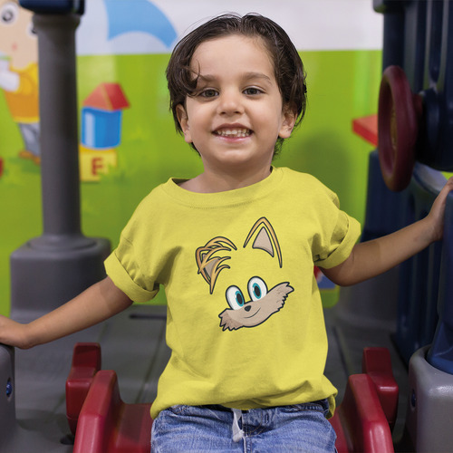 Playera Para Niño 1 Pza Estampado Erizo Azul Veloz