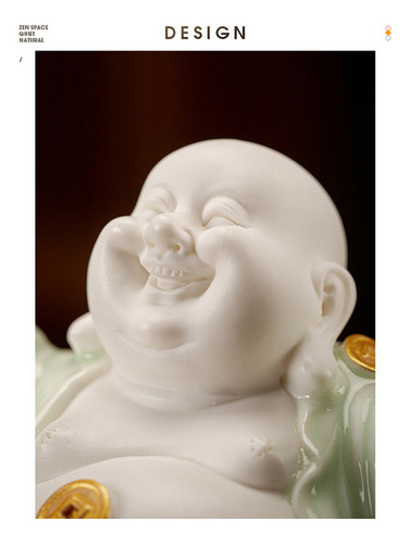 Buda De La Abundanci Cerámica Maitreya Buda Sonriente 10cm