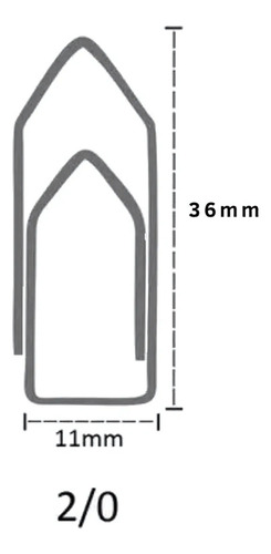 Kit Clips Aço Galvanizado Para Papel - 2/0 720 Unid - 10 Cxs Cinza
