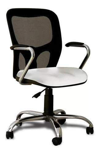 Silla Sillon Oficina Escritorio Patas Brazos Cromado Mesh