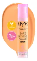 Comprar NYX Professional Makeup, Bare With Me Serum Corrector, 9ml. Tono: Golden. Suero corrector que cubre ojeras, manchas e imperfecciones. Cobertura media, hidratación hasta por 24H, fórmula vegana