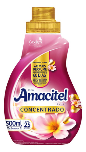 Amaciante Amacitel Super Cerise em frasco 500 ml