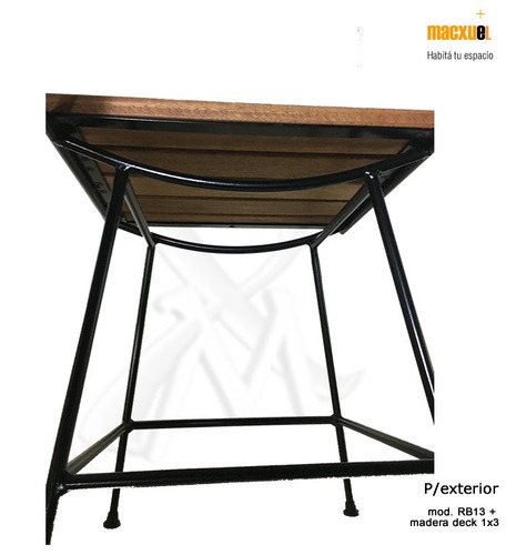 Mesa Y 4 Sillas De Hierro Y Madera Retro Campo Quincho Epoxi