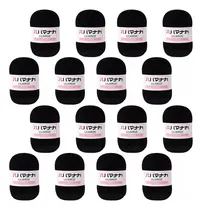 Comprar Banna Madeja 16 Ovillos 25grs 70m Acrílico De Punto Tejido 2mm Hilo Para Tejer Con Ganchillo,hilo Acrílico Para Manualidades, Hilo Artesanal Para Amigurumi Y Pequeños Proyectos Negro