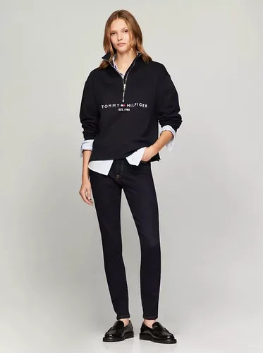 Hoddie Mujer Con Cremallera Tommy Hilfiger