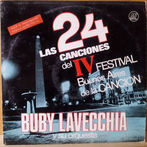 Buby Lavecchia 24 Canciones Iv Festival Bs As Tapa Vinilo85 