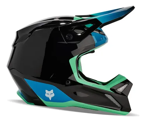 Casco fox azul new arrivals