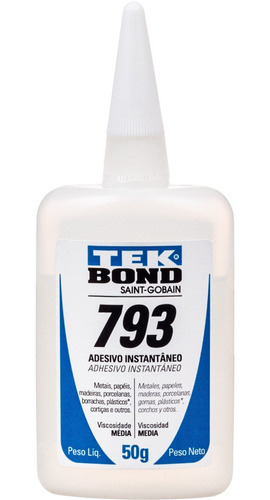 Super Cola Adesivo Instantâneo Tekbond 793 Tek-bond Tubo 50g