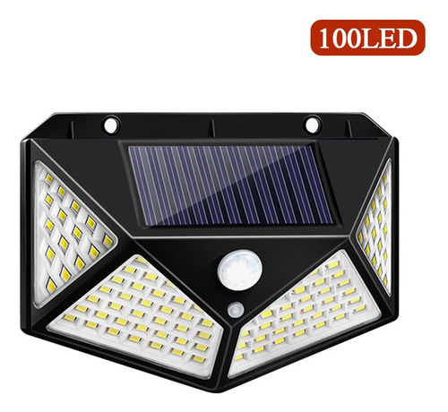 Lámpara De Luz Led Reflector Solar Jardín Casa Exterior