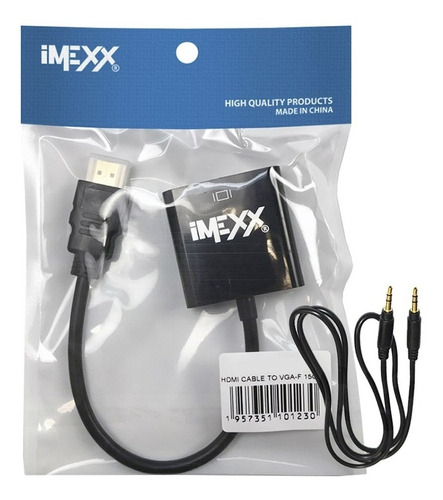 Imagen 5 de 6 de Convertidor De Cable Hdmi A Vga, Adaptador Macho Hembra