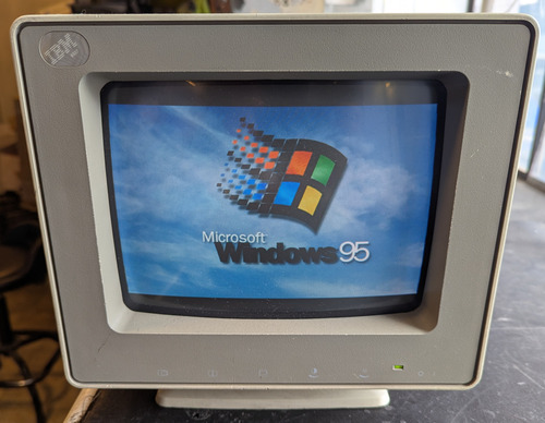 Monitor Ibm 6527 Mod.cv-1028pa Crt 9 Color En Buen Estado Ivory (Usado)