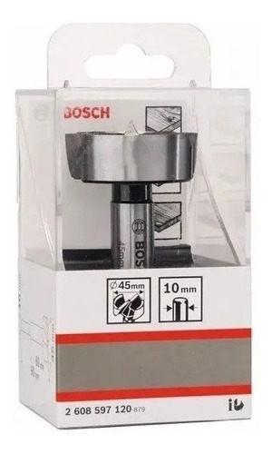 Mecha Broca Fresadora Forstner Madera Bosch 45 Mm 2608597120