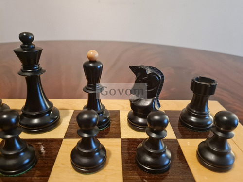 Juego Ajedrez Madera Profesional Piezas Croacia Ebony