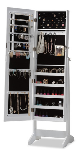 Espejo Multi Joyero Vertical Con Llave 4 Posicion 110x37 Cm