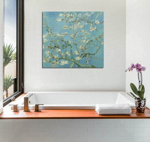 Cuadro 20x20cm Van Gogh Almendro En Flor Almond Blossom Flor