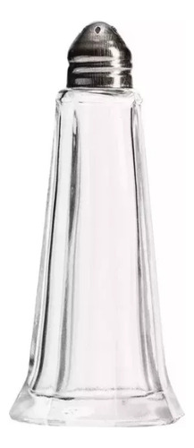 Salero De Cristal Con Tapa Acero Inoxidable Alpine 12 Pzs Color Plateado