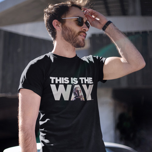 Playera Hombre Mandalorian Star Wars Algodon Oficial