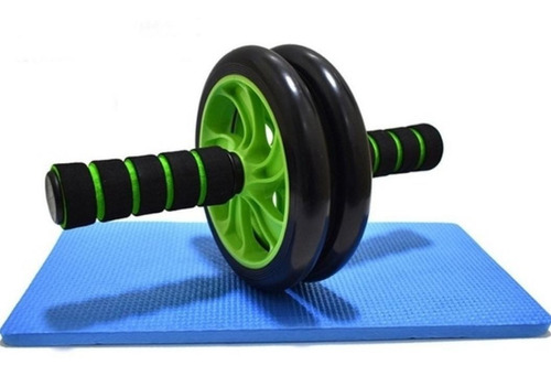 Rueda Abdominal Doble + Mini Alfombra Mat Gym Sport