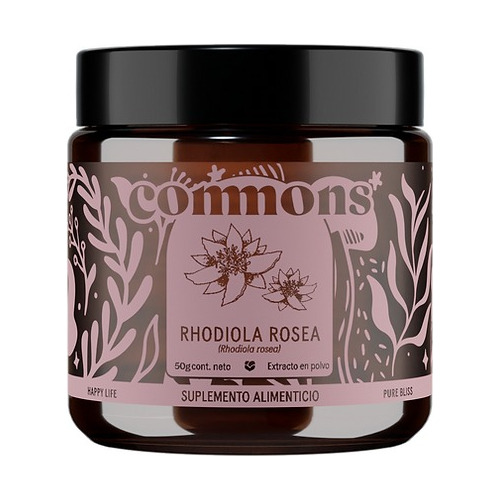 Rhodiola Rosea Adaptógeno 50g Commons Polvo 100% Orgánico
