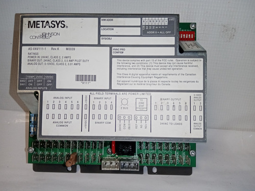 As-vav111-1  Johnson Controls  Metasys