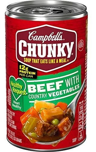 Solicitud De Carne De Vaca Sana Chunky De Campbell Sopa Con 