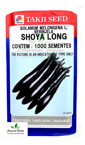 Sementes De Berinjela Híbrida Shoya Long - C/ 1.000 Sementes