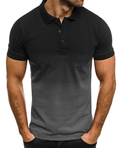 Camiseta Deportiva Hombre 3d Degradado Manga Corta 9538