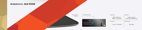 Alfombrilla De Ratón Steelseries Qck Edge De Tela Para Juego