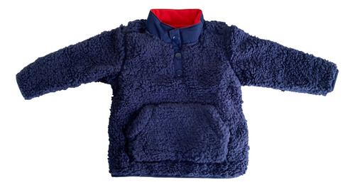 Carters Sweater Peluche Azul/rojo 12/ 18 Meses Abrigo Varón