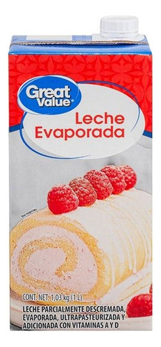 Leche Evaporada Great Value Ultrapasteurizada 1 L