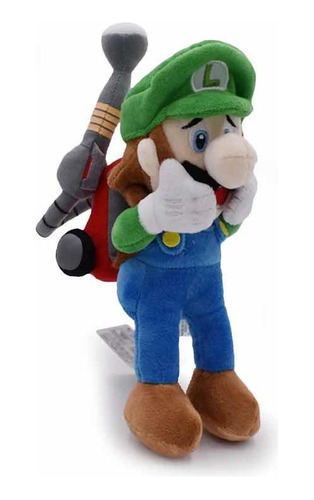 Figura Luigi, Peluche Grande De 22 Cm