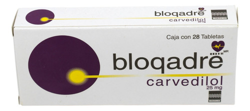 Bloqadre Carvedilol 25 Mg Caja Con 28 Tabletas