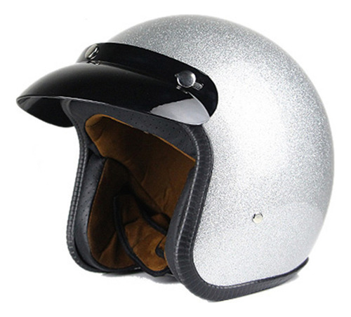 Gold Shine-casco De Cara Abierta Para Motocross