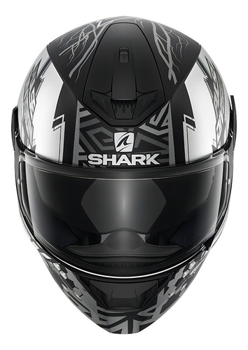 Capacete Shark D-skwal 2 Noxxys Kas Preto Prata Fosco Tamanho do capacete 62