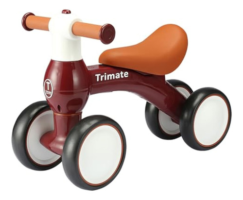 Baby Walker Balance Bike, Wine Red - Perfect Ride-on Toy For