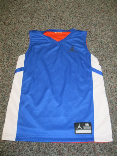 Nike Jordan Reversable Blue And Orange Jersey Size Mediu Ddv