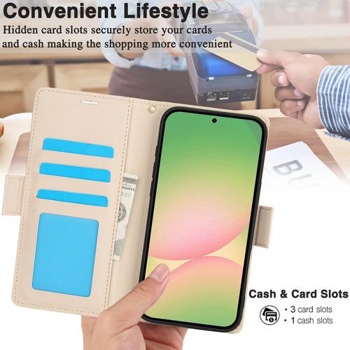 Funda De Piel Con Tapa Tipo Cartera Para Samsung Galaxy A56 A36 A26 A16 A06