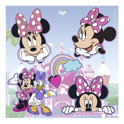Pintura A Dedo Minnie Mouse Infantil Com 18 Peças Dac