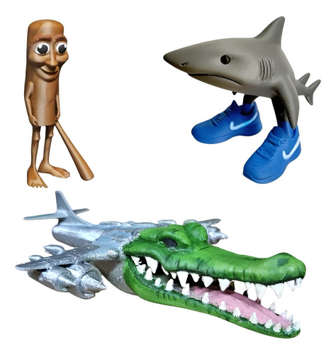 Boneco Meme Tung Sahur - Bombardino Crocodilo - Brainrots