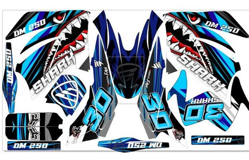 Stickers Para Ft150ts Shark Americano 2