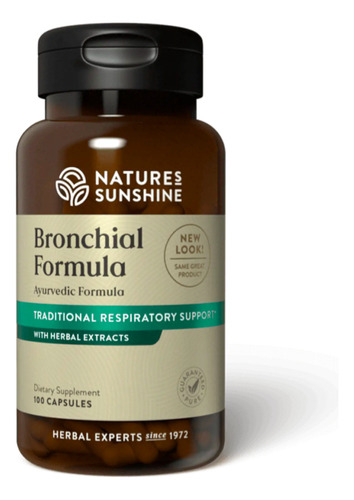Nature's Sunshine Bronchial Formula Ayurveda 100 Cápsulas Sin sabor 100 g
