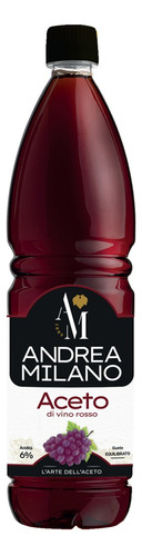 Vinagre Vinho Tinto Andrea Milano Red Wine Itália 1 Litro