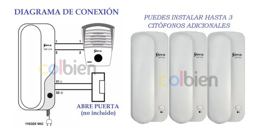 Citofono + Portero Kit Completo Citofonia Siera Profesional