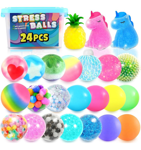 Oleoletoy Stress Balls - Paquete De 24 Bolas Estresoras Sens