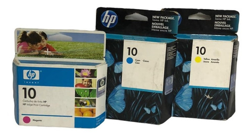 Pack Kit Hp 3 Cartucho 10 C4843a, C4841a, C4842a C,m ,y 