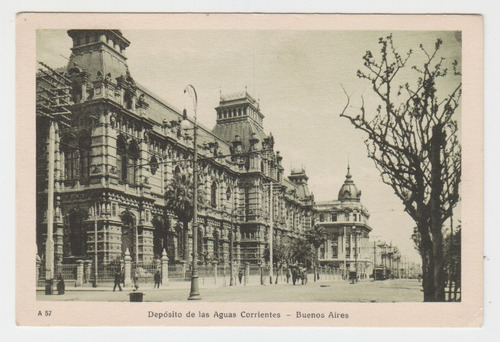 Antigua Postal Buenos Aires Edificio Aguas Corrientes