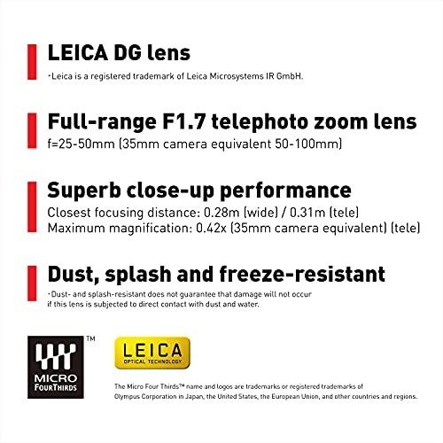 Imagen 2 de 6 de Lumix Micro Cuatro Tercio Lente Camara Leica Dg Vario