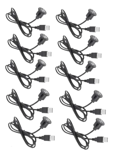 comprar Kit 10 Cabo Usb 2.0 Extensão Para Central Multimídia Carro