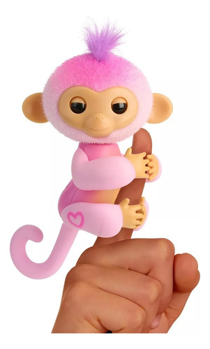Fingerlings Bebe Mono Interactivo Sonidos Y Reacciones Rosa